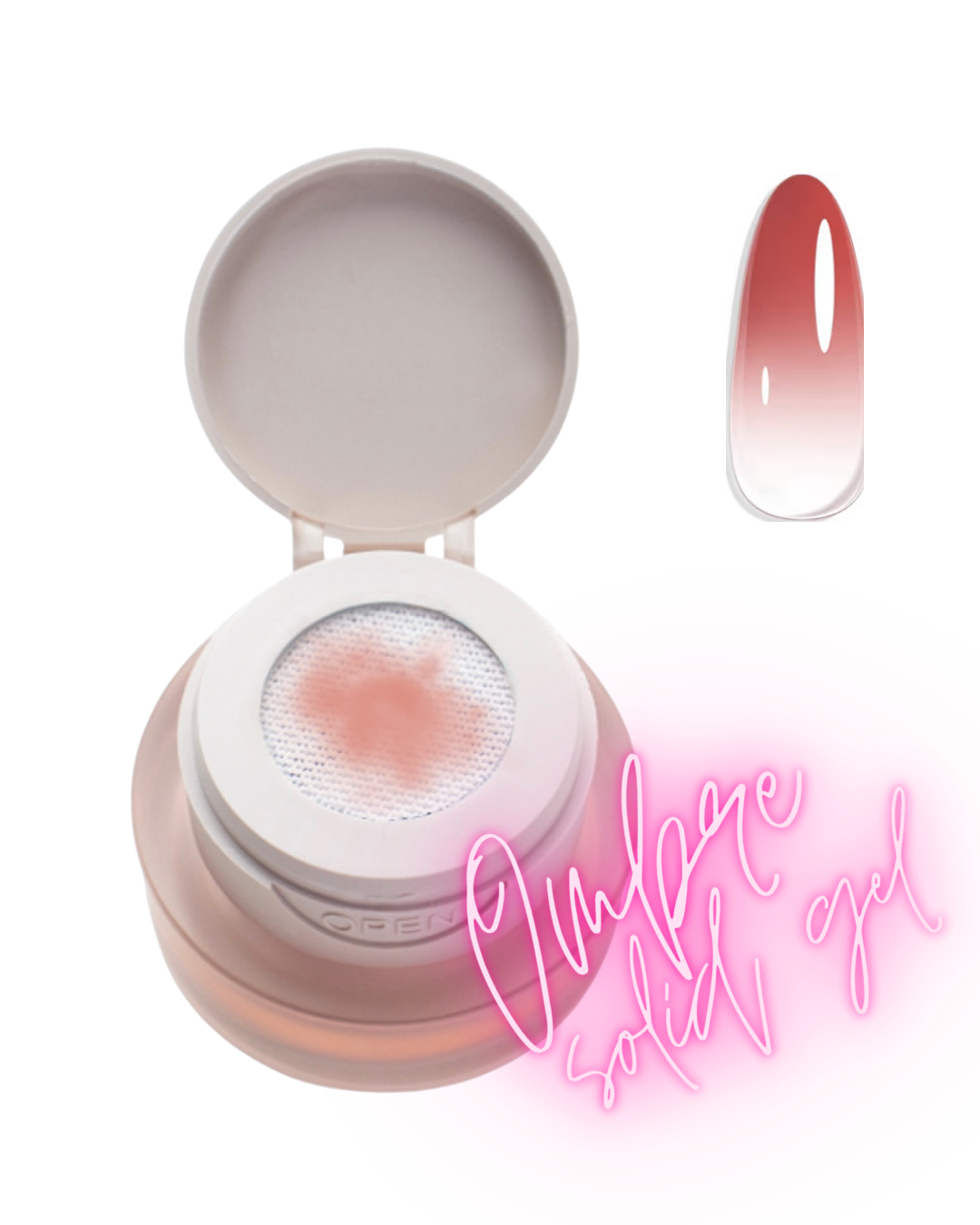 Ombre solid gel - cherry red