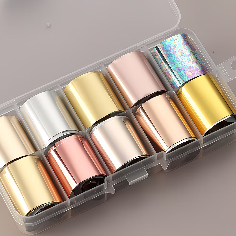 KIT NAIL ART FOIL DA 10 PZ
